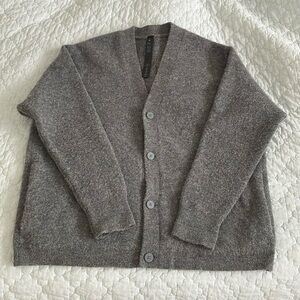 Lulu lemon grey wool cardigan